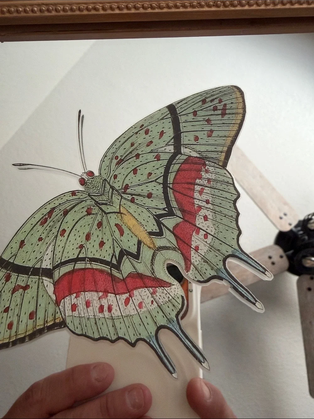 Vintage Inspired Ornate Gold Butterfly Wall Mirror
